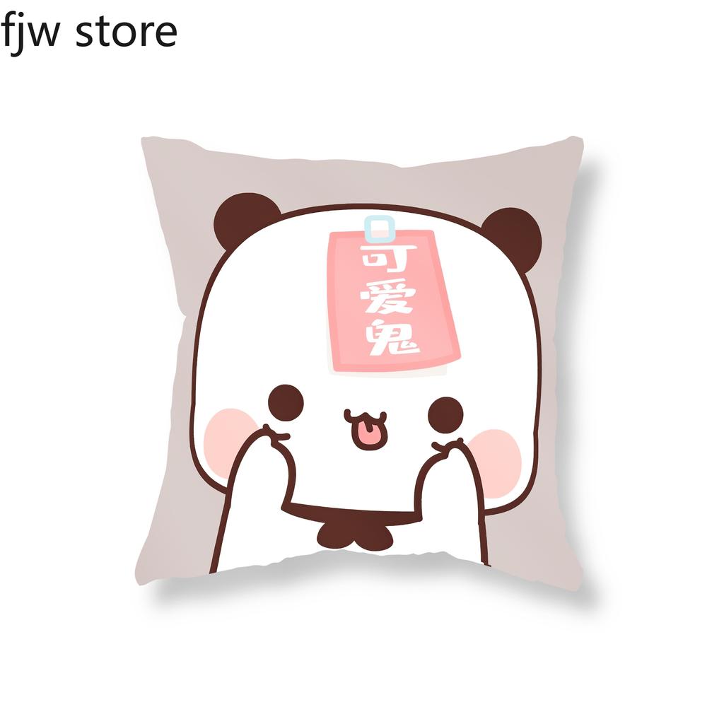 Cute Anime Red Panda Boob Throw Pillow Cover Witch Vampire Mummy Zombie Halloween Party Decor Sofa Cushion  Home