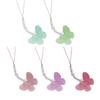 Y2k Girl Heart Butterflies Tassels Pendant Crystal Acrylic Bead Keychain Sweet Car Bag Accessory Phone Shell Pendant