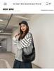 Leather Koreanstyle Croissant Soft Large Crossbody Bag For Men Retro Fashion Trend