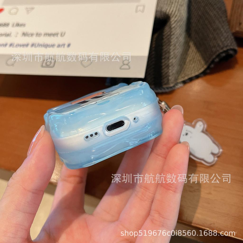 Stacked Bear for Apple AirPods 1 Generation Bluetooth Headset Case Airpodspro1 Generation Wireless Bluetooth Ear