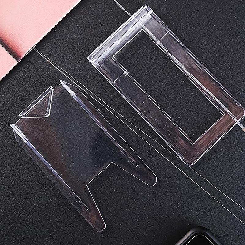 Clear Display Easels Adjustable Transparent Plastic Plate Holder Stand Pictures Frame Rack Wedding Birthday Home Decoration