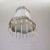 European Crystal Chandelier Fabric Lampshade, Clip-On, E27 Large Base, E14 Candle Bulb, Wall Light Shell Shade