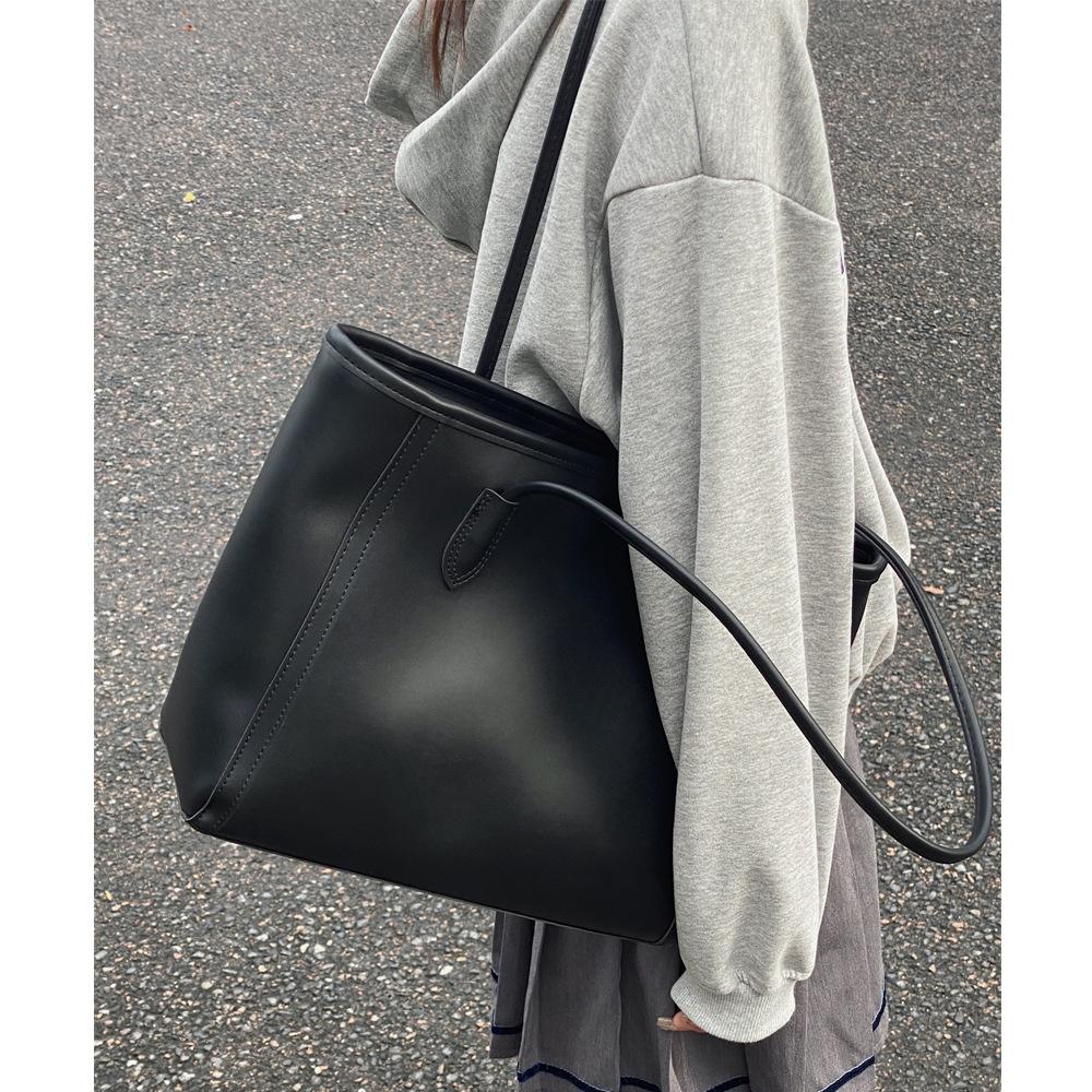 Retro Large-capacity Bag Women's Bag 2025 New Trendy Korean Versatile Tote Bag Large-capacity Shoulder Commuter Bag