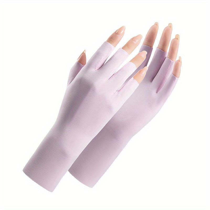

Women s Ice Half Finger Sun Gloves - Summer Travel, Breathable for Outdoor Bike & Bicycle Riding