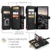 Leather Case for Samsung Galaxy S26 Ultra S25 Edge S24 Plus S23 Fe S22 S21 S20 Note20 A56 A36 A17 Card Holder Wallet Phone Cover