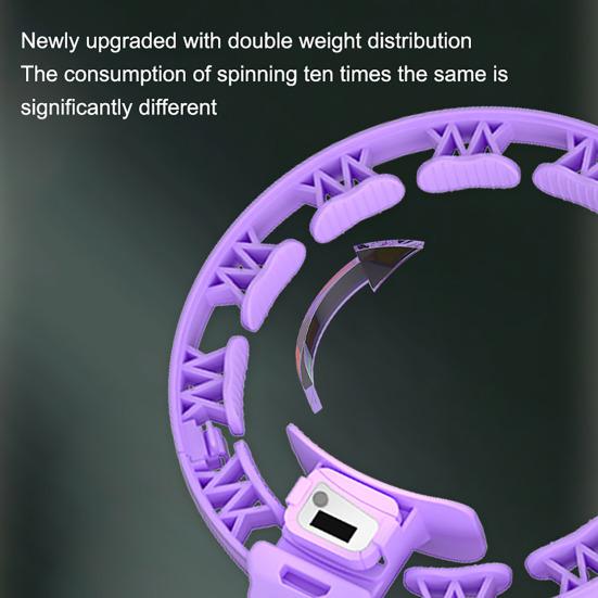Smart Weighted Fitness Hoop with Counter Adults Weight Loss Fat Burning Waist Toning Fitness Circle Women Men Strengthening Waist Exercise Ring