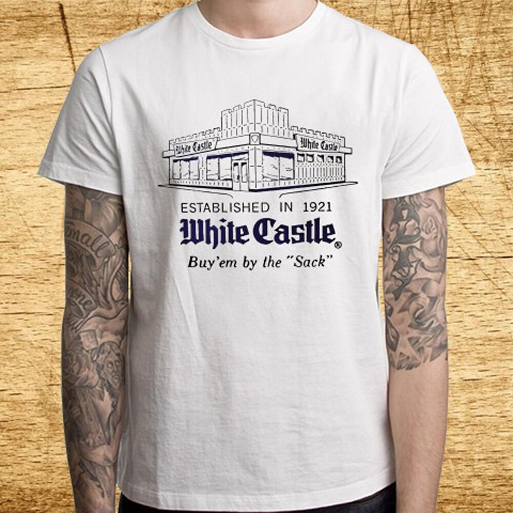 White Castle Hamburger est.1921 Men s White T-Shirt XXXL