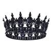 Baroque Round Crown Headwear  European Style Bride's Wedding Dress Birthday and Coming of Age Gift Round Alloy Crown Hair Accessory