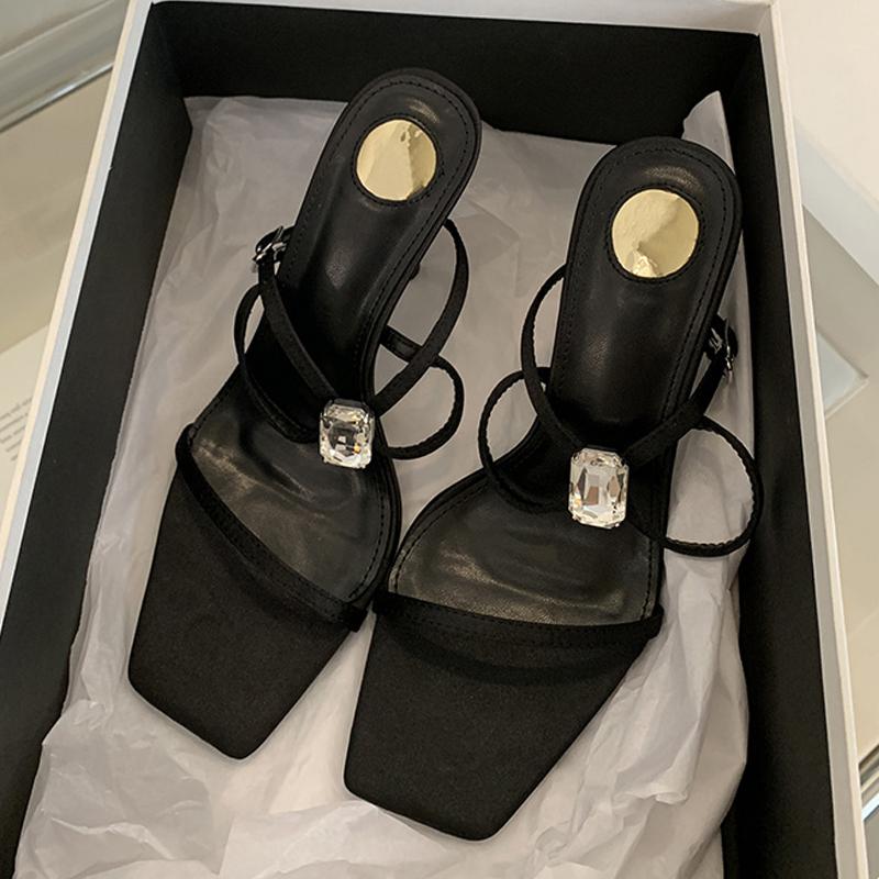 

Liyke Сексуальные Фетиш Черные Сандалии Женские Узкие Ремешки На Лодыжке Женские Вечерние Туфли Для Стриптиза Каблуки Банкетные Туфли Sandalias 35