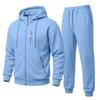 Men's Casual Athletic Track Suit 2 Piece with Hooded Jacket and Jogger Pants, Loose Fit for Fall Winter