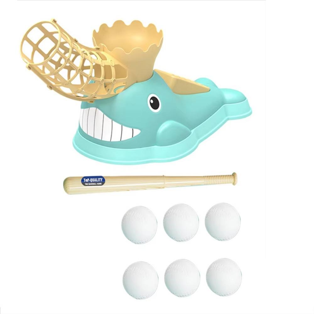 Cartoon Whale Baseball Pitching Machine with Ball Baseball Launcher  Parent-Child Interaction
