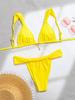 Neues Dreieck-Bikini-Set 2025 - Badeanzug mit Blumenprint, Push-Up & Brasilianischer Slip
