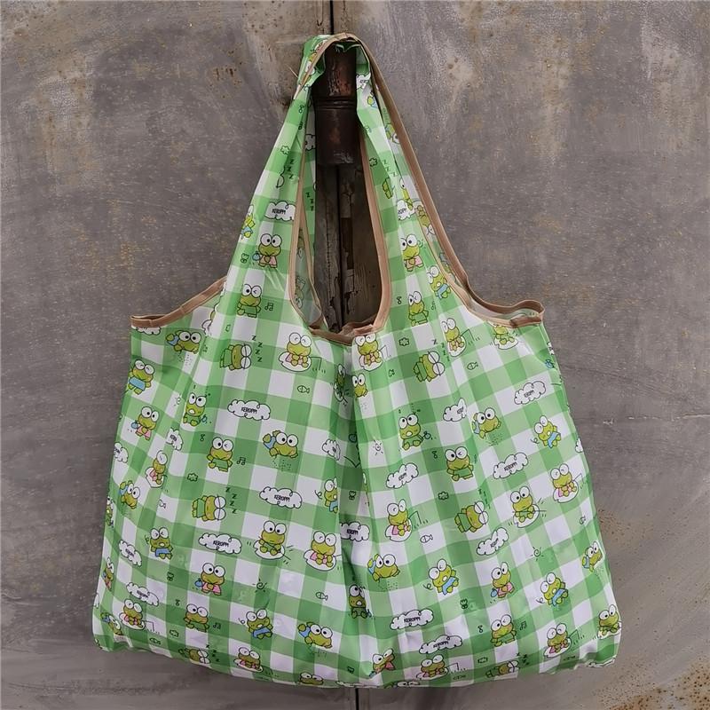 Eco-friendly Foldable Shopping Bag – Japanese & Korean Cartoon Design, Portable and Sturdy