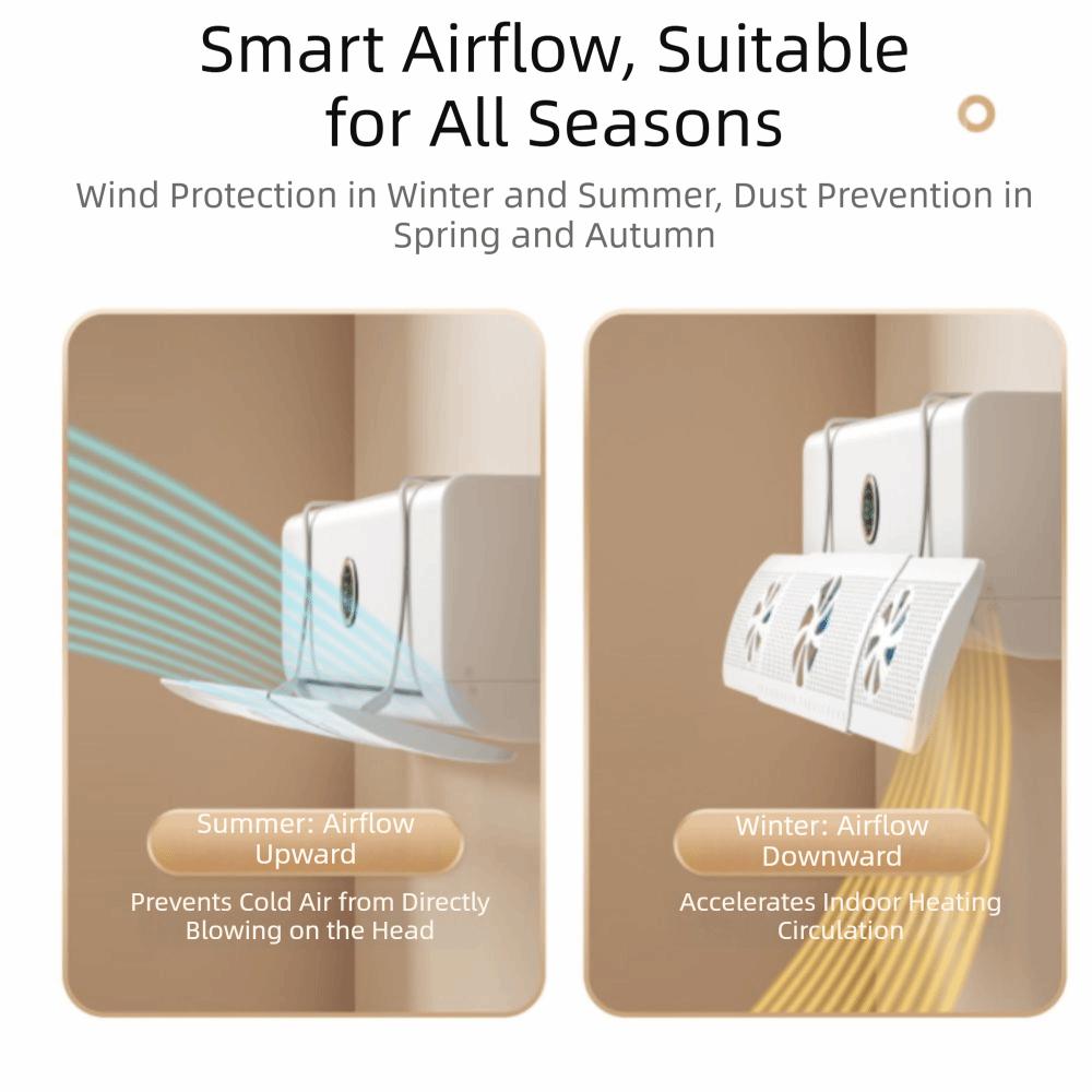 With 3 Fans Adjustable Air Vent Baffle Adjustable AC Vent Baffle Conditioner Baffle For Bedroom