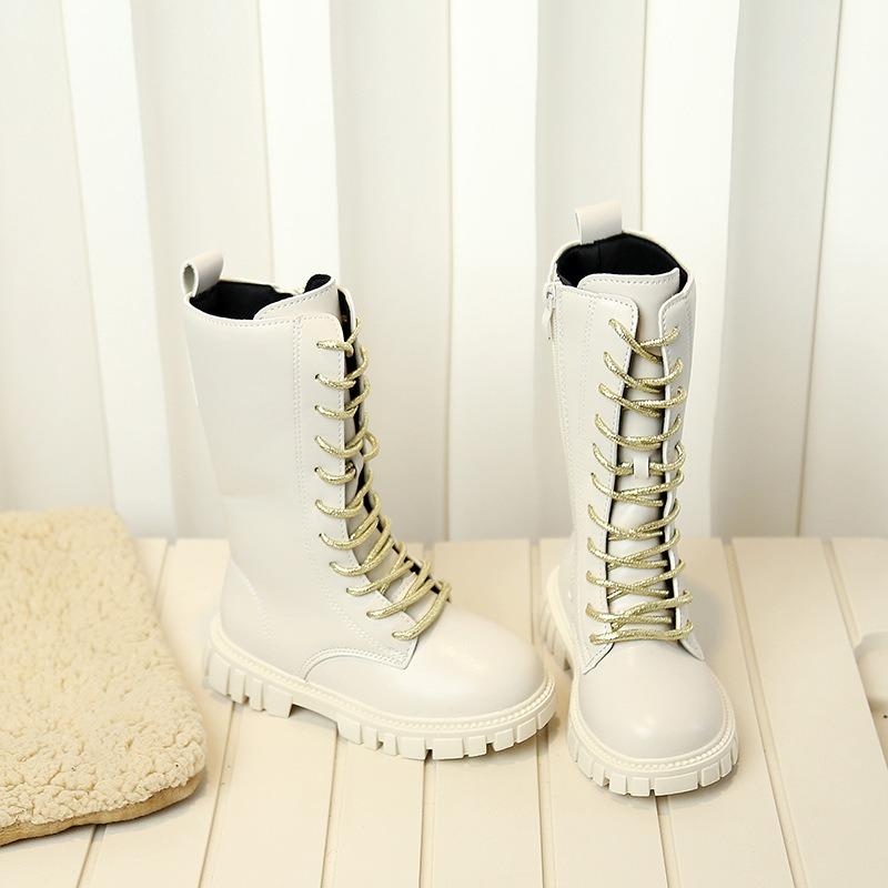 Kinderschuhe - Neue Stil Hohe Stiefel mit Anti-Rutsch-Sohlen - Mädchenschuhe