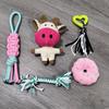 New Dog Cotton Rope Toy Set Squeaky Chew Toys for Small Dogs Puppies Teeth Cleaning Play Knot Toys for Indoor Toys for Puppies