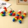 Toddler Caterpillar Toy Kids Wooden Bead Toy, Educational Twisting for Fine Motor Skills, Number Color Preschool Learning Toddlers Toys