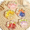 Handmade Resin Cat Paw Shaker Set, Fruit Filled Glitter Phone Stand, Kawaii Cat Lover Gift, Desk Decor Keychain