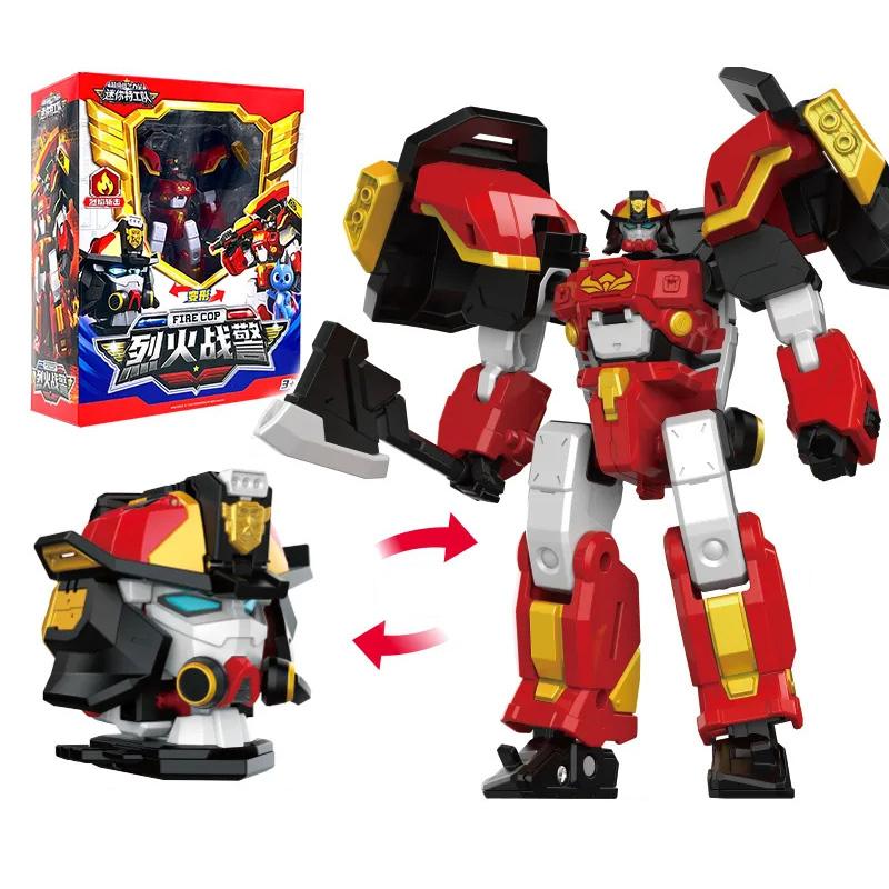 Mini Force Strongest Police Transforming Robot Toy Action Figures MiniForce X Transformation Robot Patrol Cop Toy for Child Gift