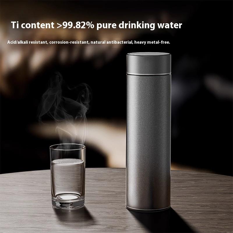 Titanio Puro Gianxi Per la Salute Antibatterica Acqua Grande Capacità Portatile Tè Casa Ufficio Tazza Termica