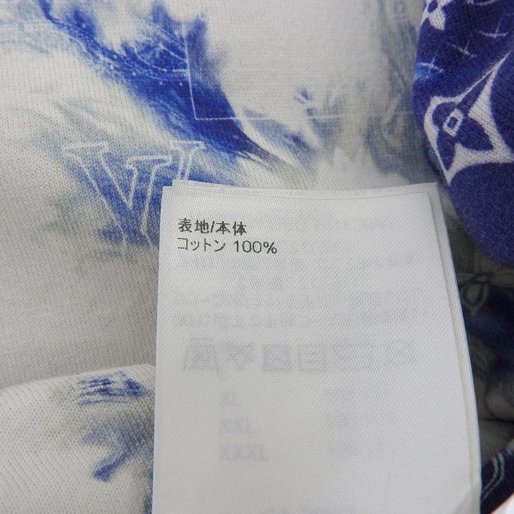LOUIS VUITTON Men's Cotton Bandana Print T-Shirt, Blue and White, Size XS, 22 Stainless Steel tops XS Blue / WhiteUsed