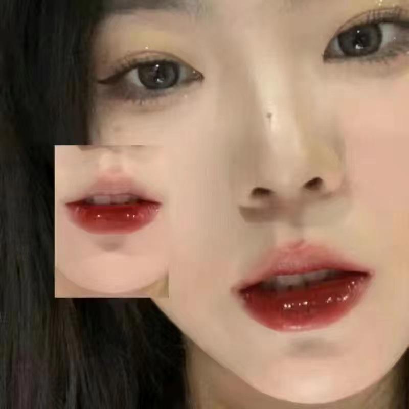 Brillant à lèvres miroir scintillant: Brillant à lèvres coréen longue durée et hydratant à la texture aqueuse et vitreuse