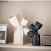 Bowknot Matte Ceramic Vase Table Decoration Creative Artificial Flower Decorative Flowers Arrangement Room Aesthetic Decor