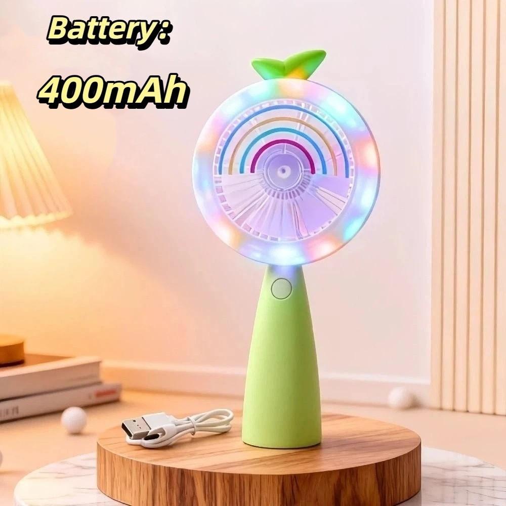 Rechargeable Battery Portable Handheld Mini Fan Compact Design Desktop Cooling Fan Daily Cooling зелёный