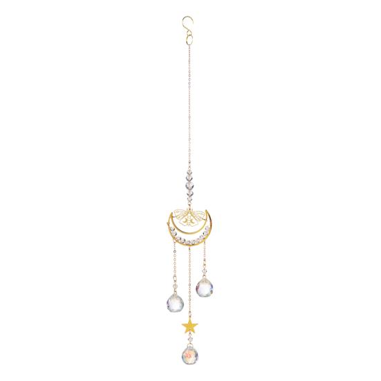 Cattura Sole in Cristallo Suncatcher con Luna Farfalla & Falena, Cattura Sole a Prisma per Decorazione da Appendere alle Finestre, Generatore di Arcobaleno per Giardino sul Soffitto