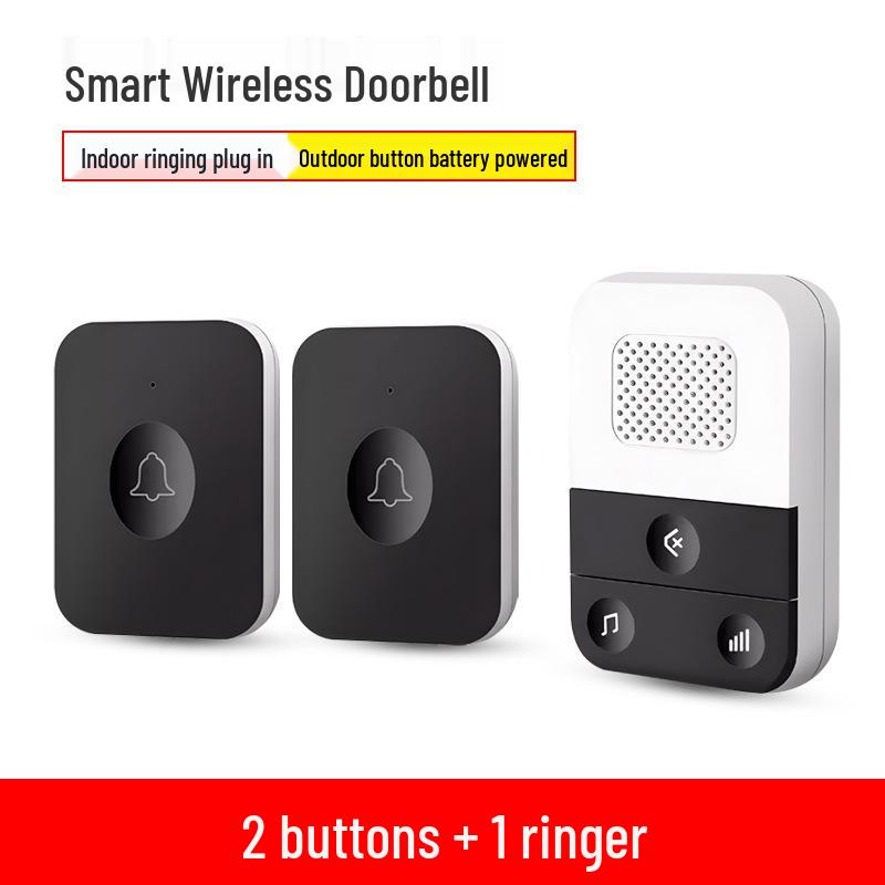 Wireless Self-Powered Waterproof Doorbell with Long Range and High Volume for Homes and Elderly Paging