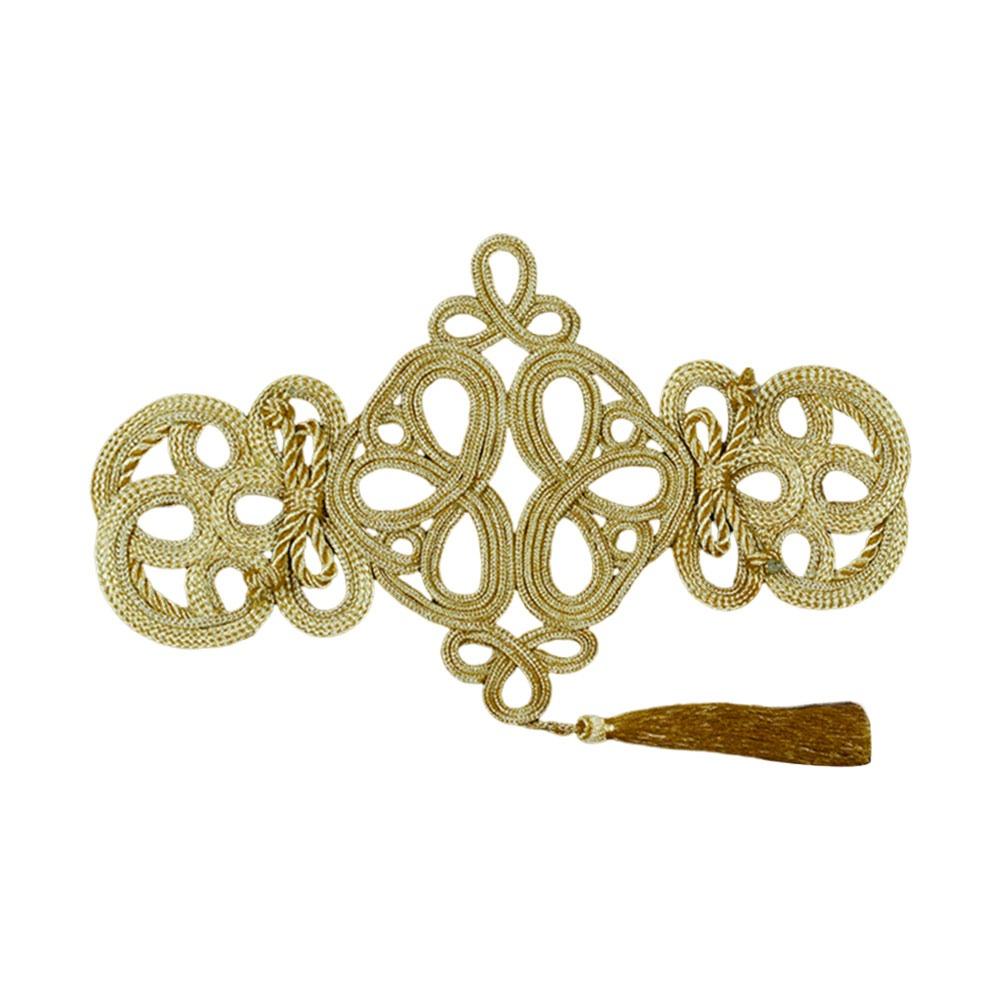 Golden Chinese Frog Buttons Flower Fastener Tang Suit Buttons  Handcraft Accessories