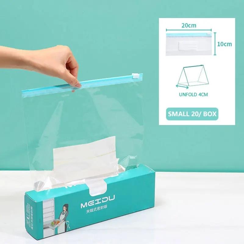 Resealable Storage Zip Bags, Variety Pack With Organizer, Reclosable Clear Plastic Snack, Sandwich, Quart, Assorted Size Bags