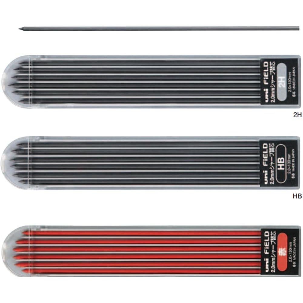 Mitsubishi Pencil Sharp Refill Field 2.0mm 2H U202101P2H Pack of 10