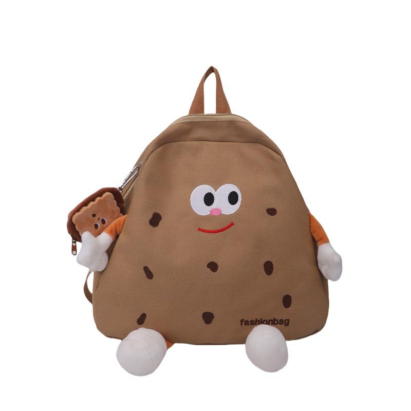Cute Cheese Cheese Canvas Bag Female Soft Girl Children's School Bag Large Capacity Versatile Backpack