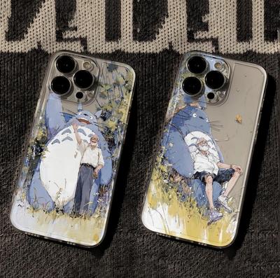Apple 13 14promax Mobiltelefonveske Soft Shell 15pro Transparent iPhone 11 12 Animasjon Trendy modell