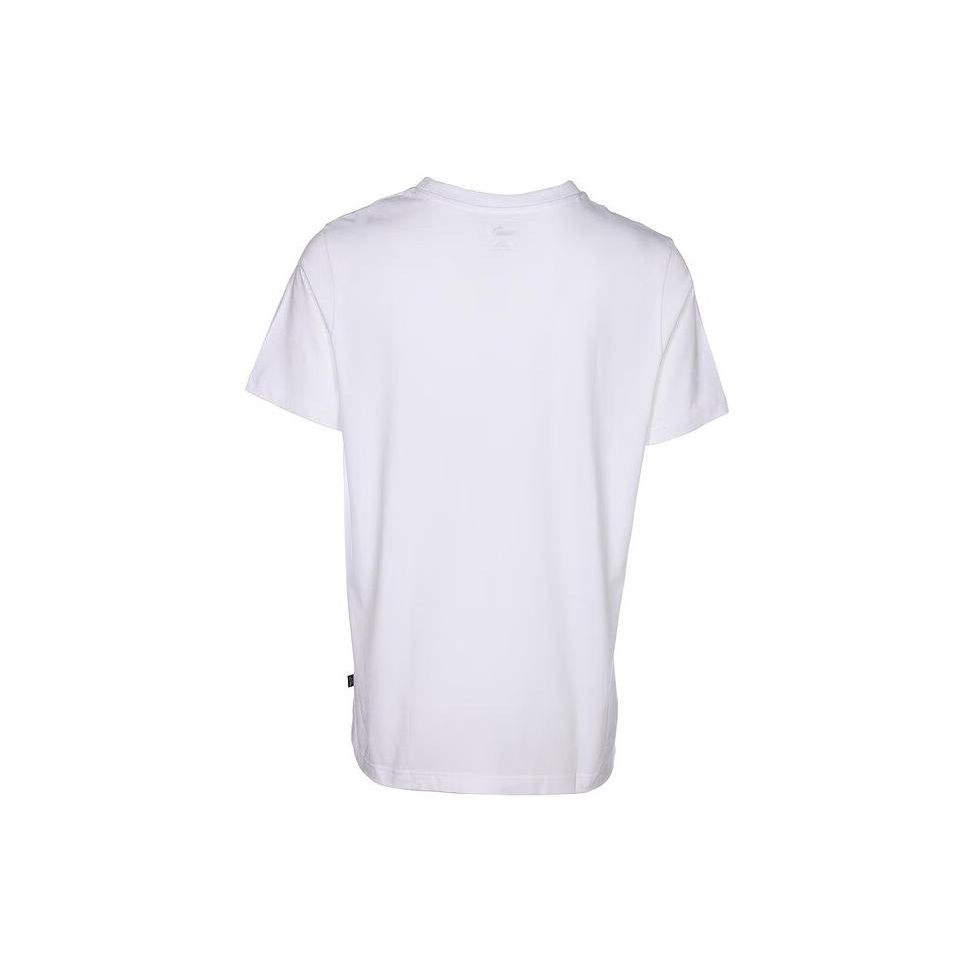 Puma Casual Letter Logo Print Round Neck Short Sleeve American Vintage T-Shirt Men Tops White 684763-02
