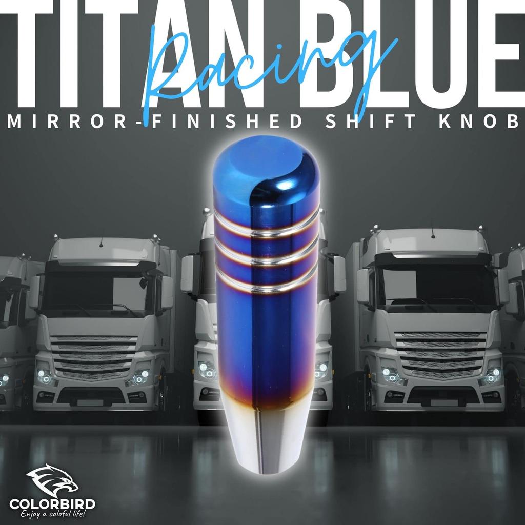 COLORBIRD Schaltknauf, Titanfarbe, 5,1 Zoll (13 cm), Aluminiumlegierung, Vergüten, Spiegeloberfläche, Schalten, Verlängerung, Verlängerungs-Halterung (ZU)