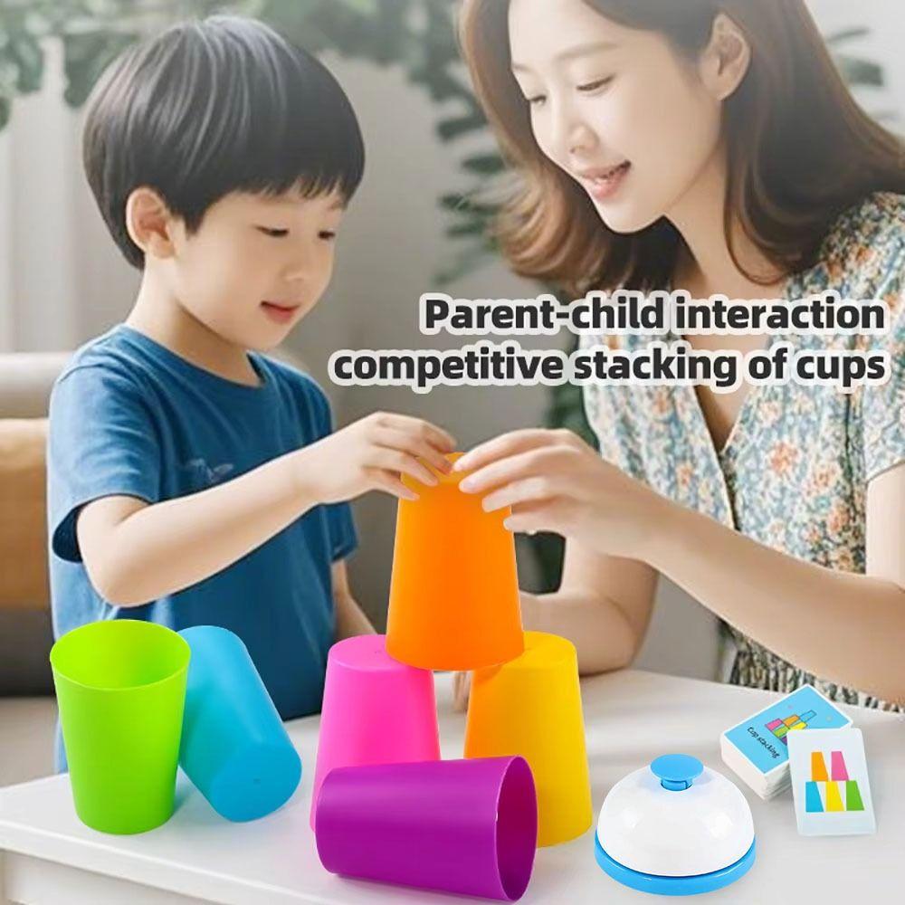 Intellectual Enlightenment Montessori Toys Educational Board Game Stacking Cup Game  2Player Game