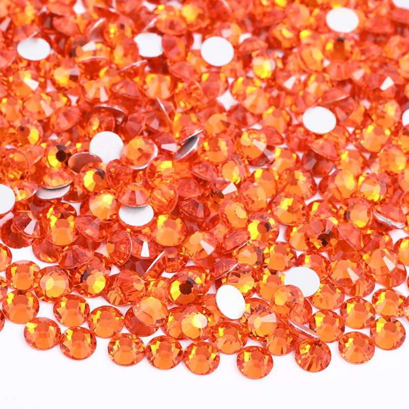 Glitter SS6 SS12 SS16 SS20 Light Rose Flat Back Crystal Stones Applique Non Hotfix Strass Glass Nail Rhinestone for DIY Craft