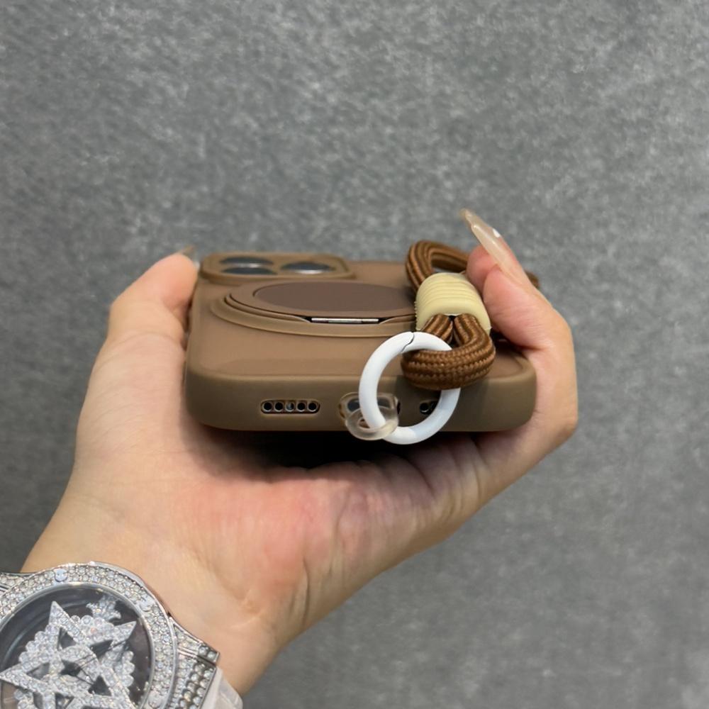 Magnetic Ring Holder Bracket Wrist Strap Case For iPhone 17 16 11 12 13 14 15 Pro Max Plus Shockproof Matte For Magsafe Cover