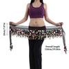 Belly Dance Hip Scarf Sequin Tassel Waist Belt Jazz Dance Hip Scarf With Dangling Sequins Indian Dance Performance Clothing