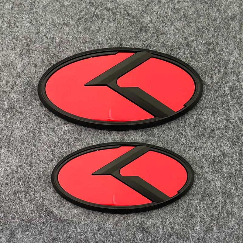 2pcs X 3D ABS K Logo Front Grill Emblem Rear Trunk Badge Car Sticker Decal for Kia K5 2011-2013 Optima Forte 2009-2014 Drlqc11