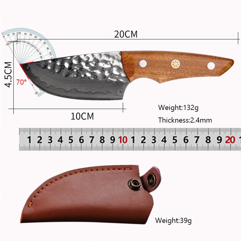 Damascus Steel Kitchen Knvies Meat Cleaver Chef Knife Steak Barbecue Knife Tang Full Fish Knife Slicing Boning Cooking Tools