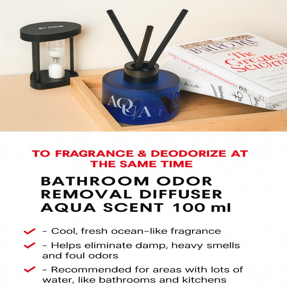 100ml Aqua Fresh Badezimmer Deodorierender Diffusor – Intensive Geruchskontrolle & Meeresduft