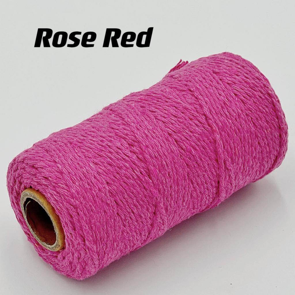 2mm 100m Macrame Cotton Rope Twisted Jute Colored Cotton Two-Color Rope Process For Wall-Mounted Gift Packaging DIY Wedding Deco