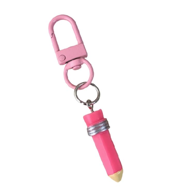 Lovely Mini Pencil Keychain Hanging Decoration For Girls Teens Lovely Style Creative Keyring Jewelry Functional
