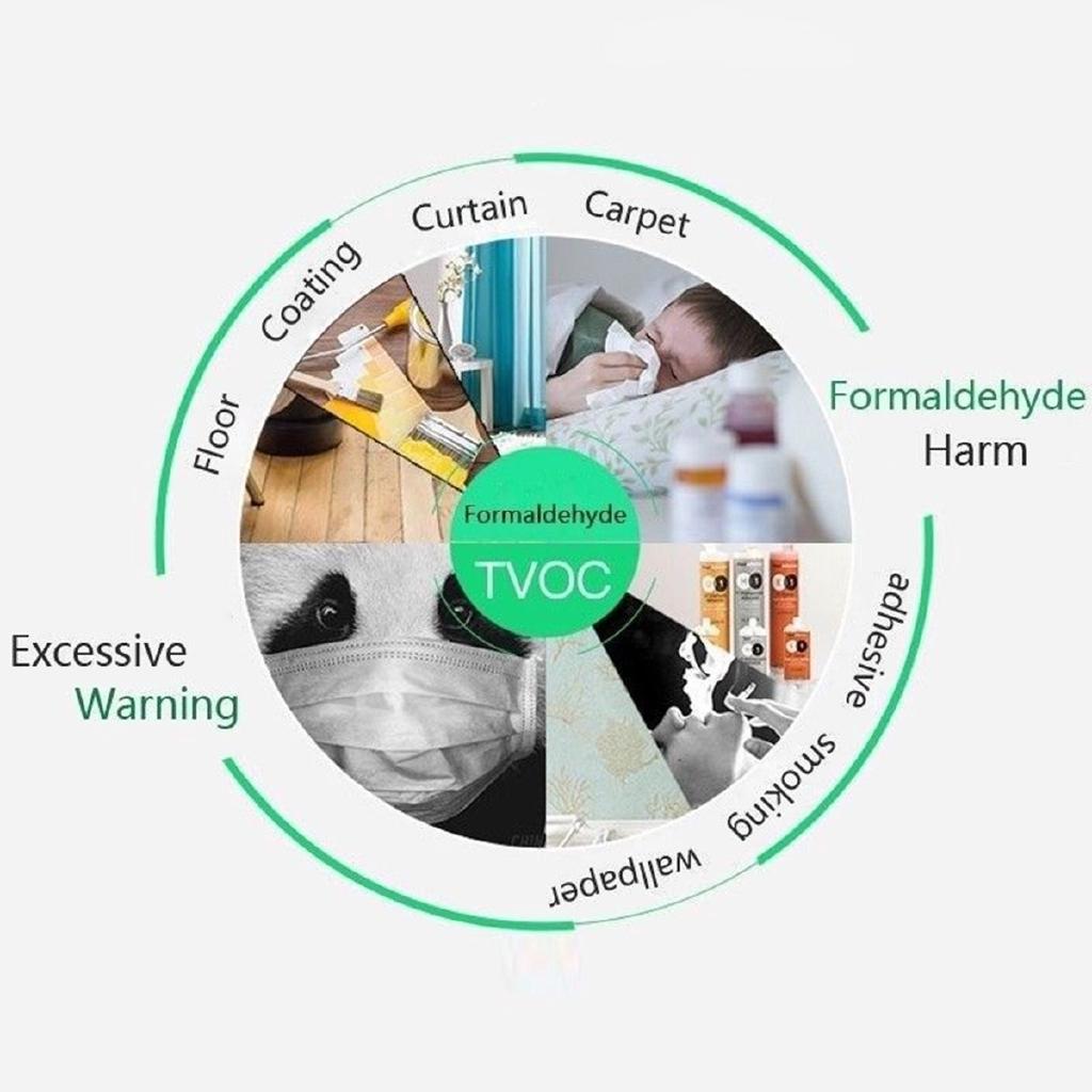 White USB JQ300 PM2.5 Air Quality Humidity Tester Household Wifi Smart Monitor Formaldehyde Detector New