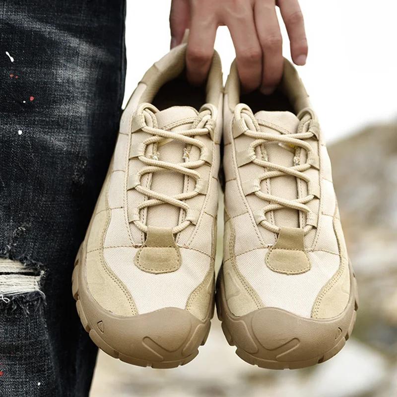 Men Military Combat Boots Waterproof Hiking Travel Shoes Work Safety Shoes Army Tactical Shoe Breathable Men Hiking Desert Boots