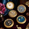 1PC Gold Frame Velvet Jewelry Display Tray Ring Earring Holder Wedding Gift Home Storage Elegant Anti-scratch Velvet Lining