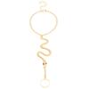 Niche Style Halloween Snake & Spider Chain Bracelet-Ring for Women